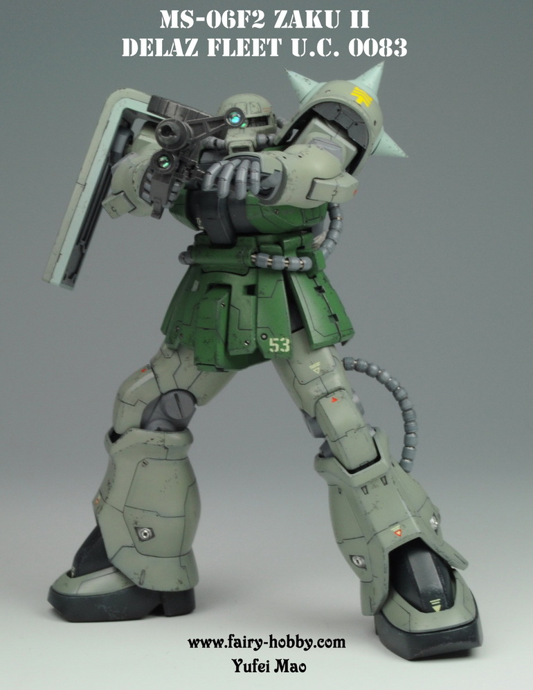 Hguc 1 144 Ms 06f2 Zaku Ii F 2 Custom Build Gundam Kits