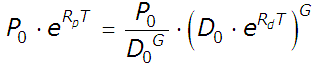 A is now A = Po/Do^G