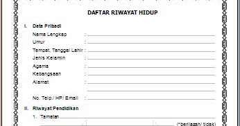 Curriculum Vitae: Format Kosong Curriculum Vitae
