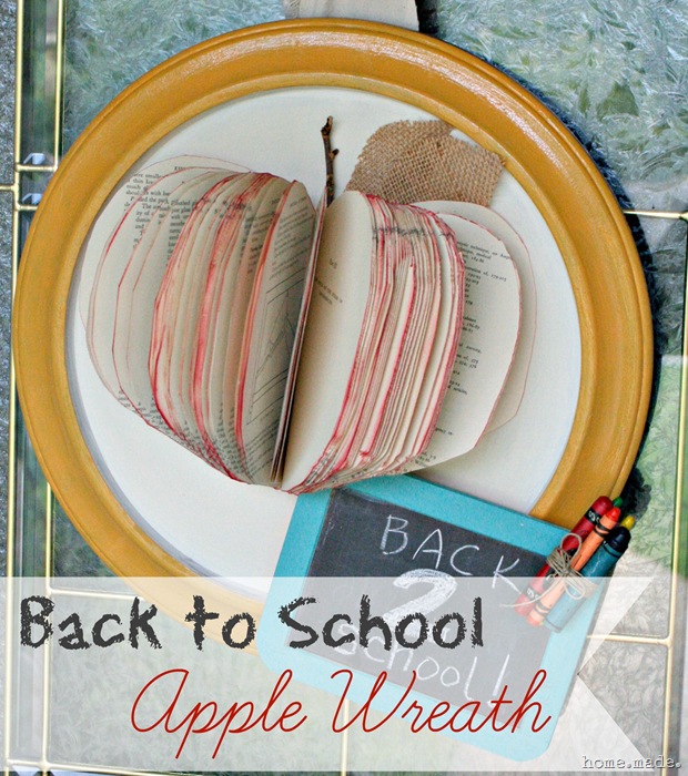home.made. Back to School Apple Wreath