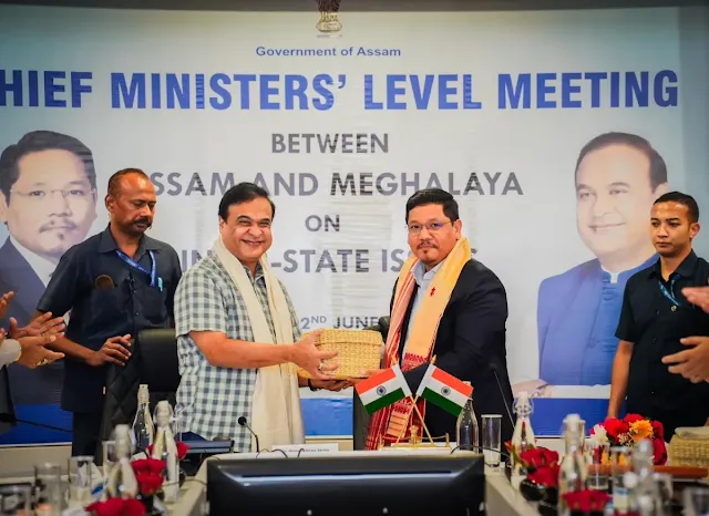 Meghalaya and Assam Chief Ministers Hold Constructive Meeting on Inter-State Issues in Guwahati