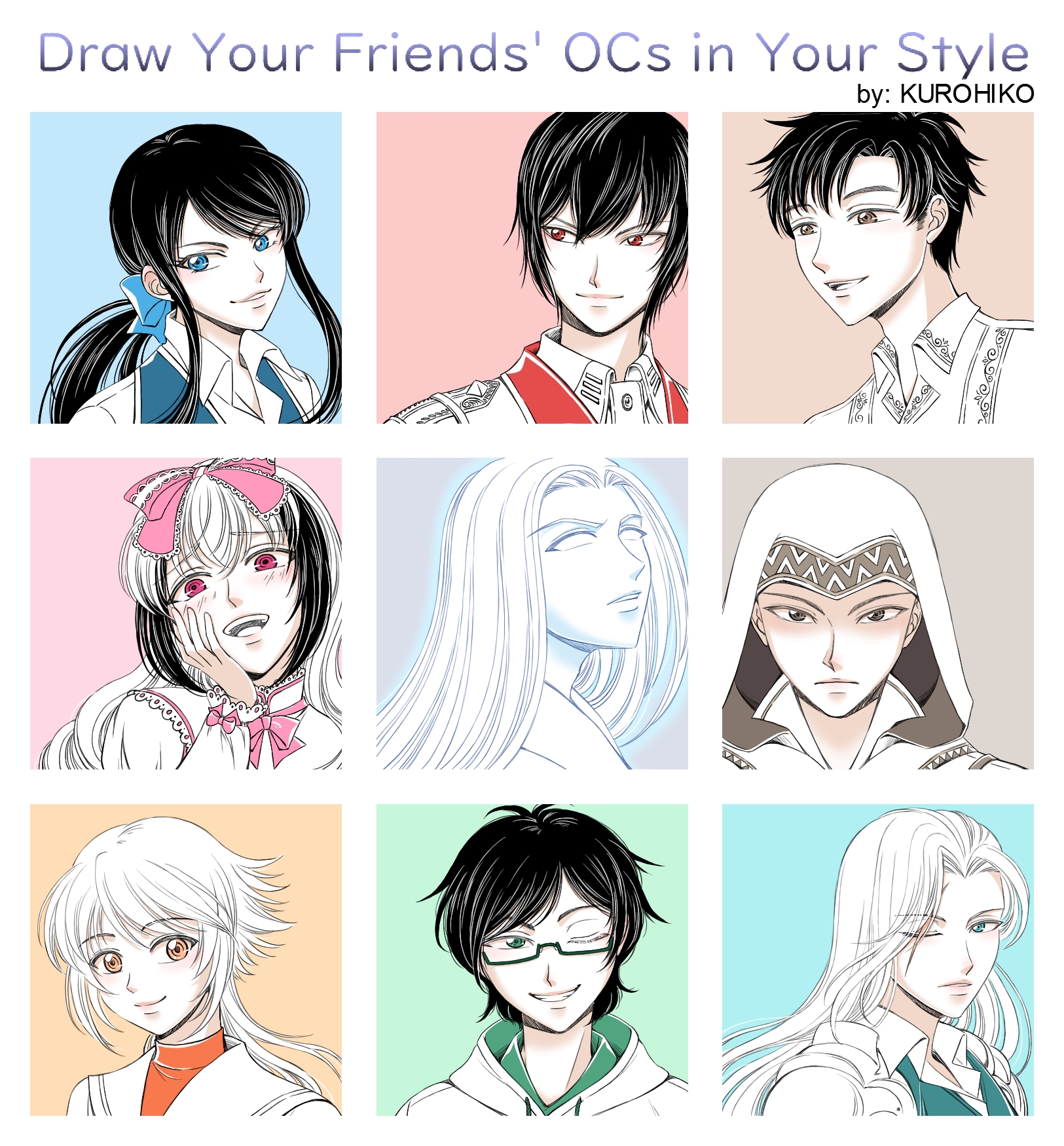 黑火子 Kurohiko Draw Your Friends Ocs In Your Style