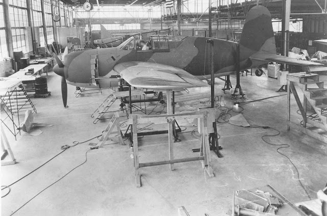 Brewster XA-32 mockup in factory