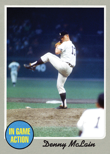 Detroit Tigers ace pitcher Denny McLain shows off a large stuffed