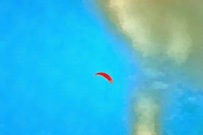 Parasailing high in the sky - Fine Art America