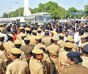 Demonstration by journalists at Chennai