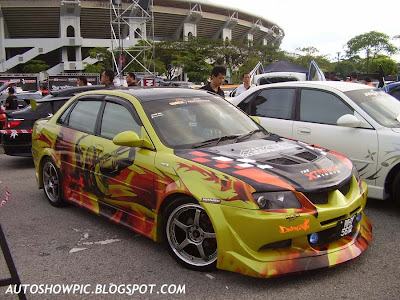 This picture was taken several years ago Evo 8 bodykit was the famous 
