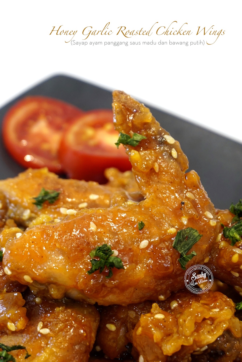 Honey Garlic Roasted Chicken Wings ( Sayap Ayam Panggang 