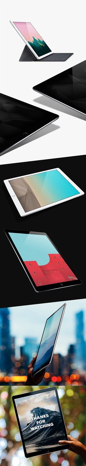 Smartphone & Tablet Mockup PSD Terbaru Gratis - iPad Pro Mockups