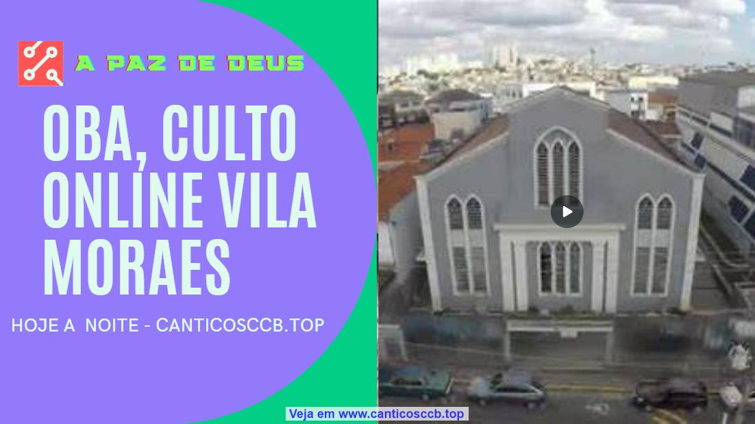 Transmissão em áudio do Santo Culto - Vila Moraes – Capital SP 👉🏽11/12/2023