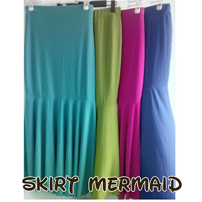 Skirt Mermaid - Turquiose, Hijau, Pink, Biru