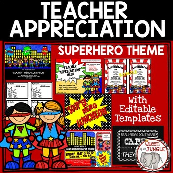 Superhero Teacher Appreciation Week Packet