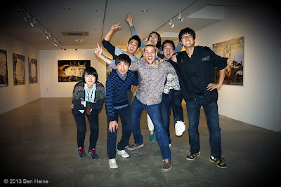 Happy team (INMD agency) with artist Ben Heine at Hyehwa Art Center, The Universe of Ben Heine Exhibition, Seoul, South Korea - 2013