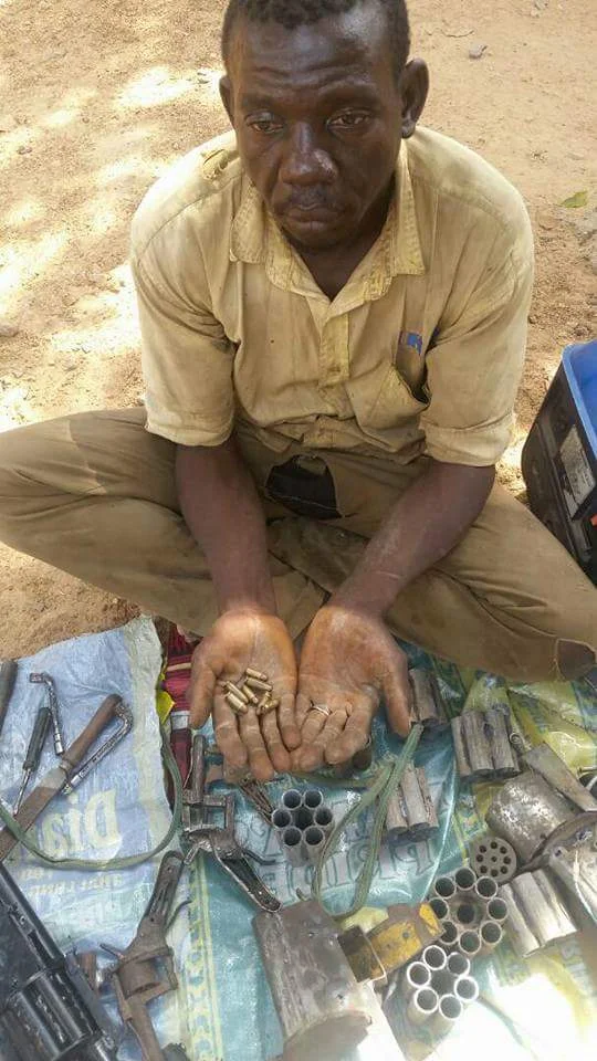  Photos: Troops arrest gun runner and arms manufacturers in Nasarawa State