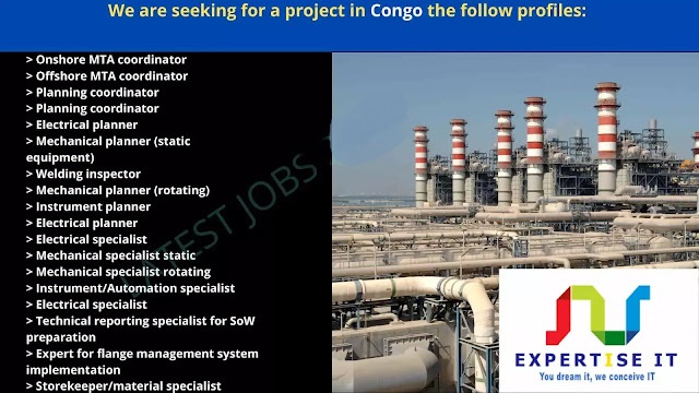 We are seeking for a project in Congo the follow profiles: