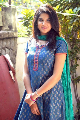 Deeksha Seth Cute in Blue Chudithar Latest Stills