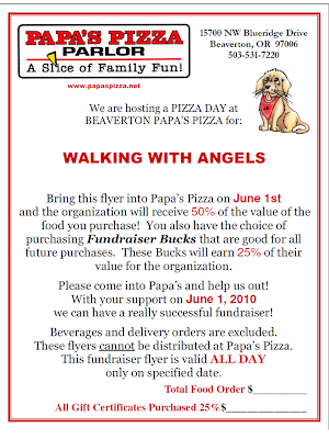 Papa's Pizza Fundraiser