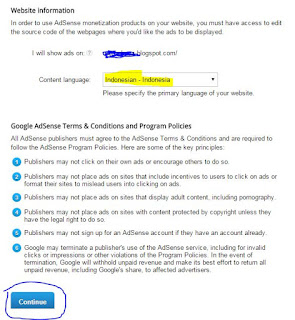 Cara mudah daftar Google Adsense melalui Blogspot