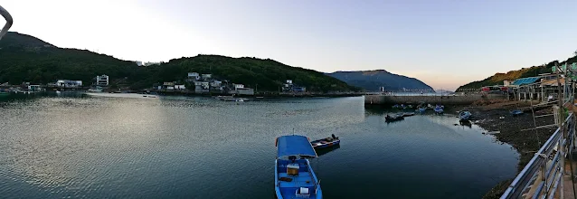 布袋澳一號碼頭海灣全景