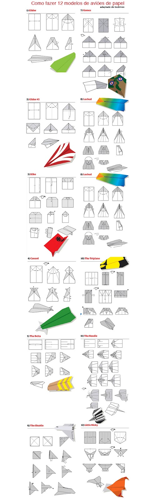 Como fazer uma avião de papel