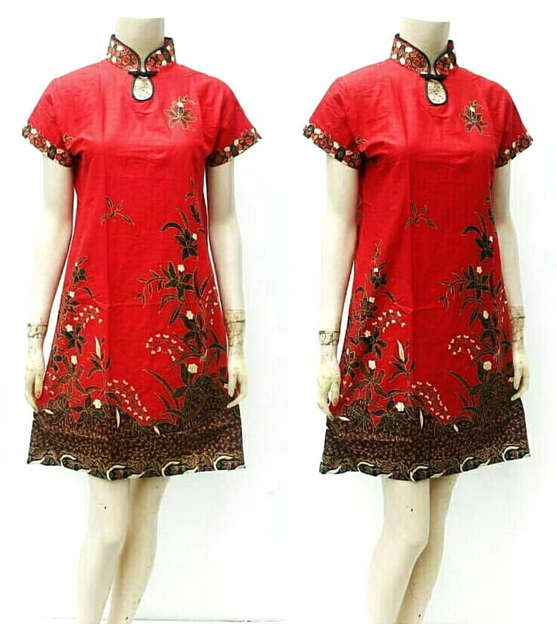  Contoh  Baju  Batik  Wanita Modern Model  Dress  Batik  Terbaru  2019