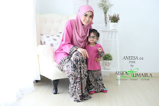 BAJU KURUNG SEDONDON IBU DAN ANAK MOSSCREPE