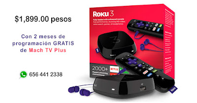 Oferton Roku3 a 1899 pesos toda la República Mexicana