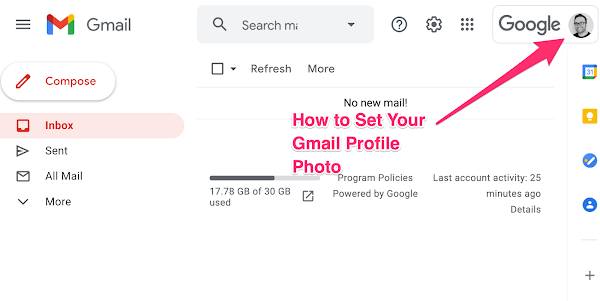 صورة ملف تعريف Gmail - كيفية إضافة صورتك أو إزالتها أو تغييرها في بريد Google 