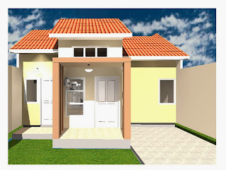 desain rumah mungil tipe 54