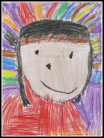 photo of: Kindergarten Drawing for Thanksgiving via RainbowsWIthinReach