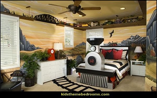 train theme bedroom ideas-transportation bedroom decorating ideas