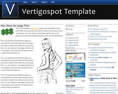 Vertigo Blogger Template