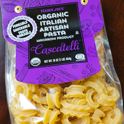 Bag of cascatelli pasta