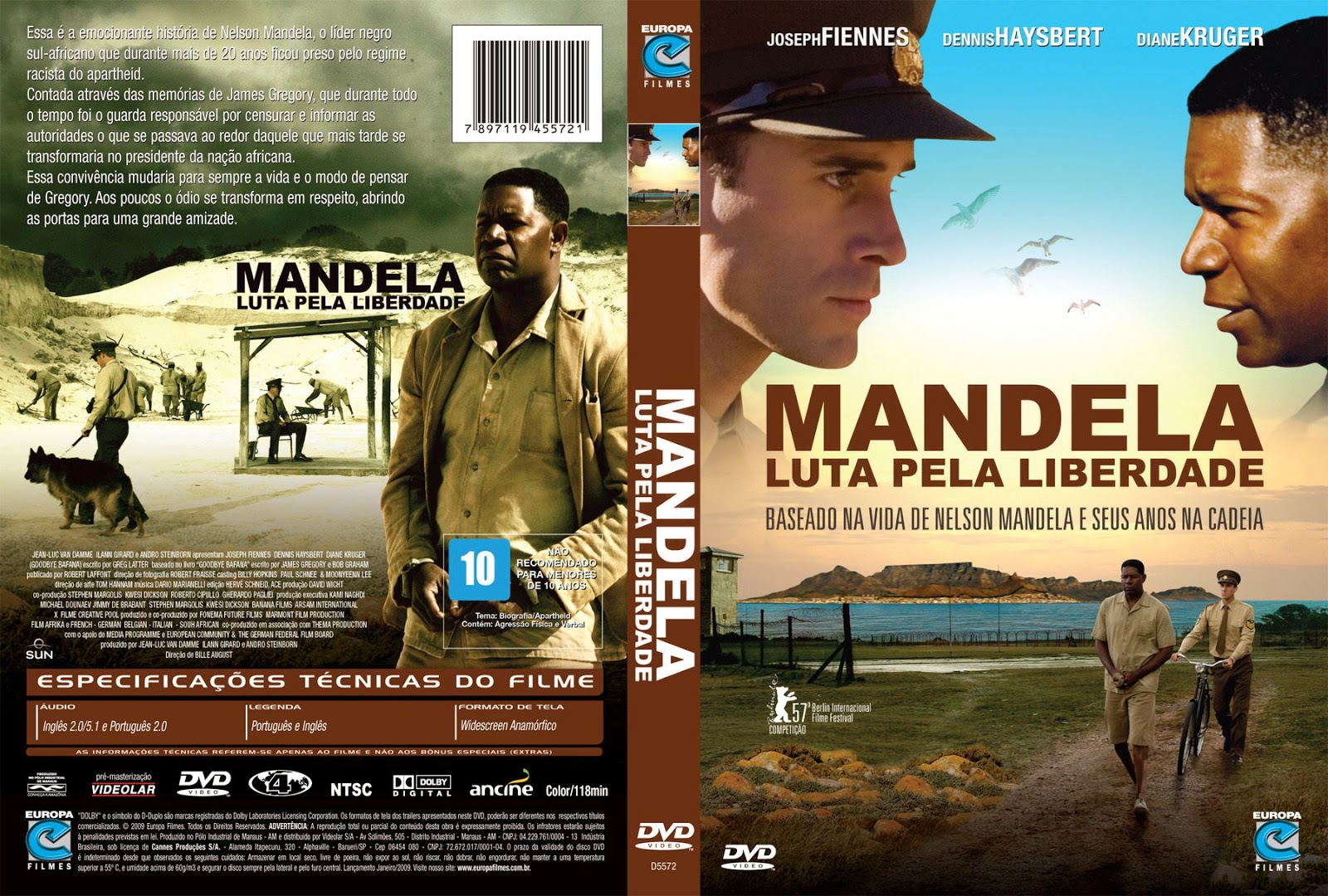 Capa DVD Mandela Luta Pela Liberdade
