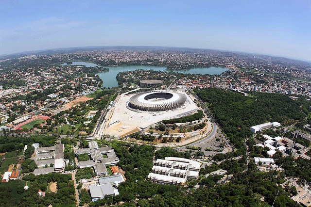 Vista aérea do Mineirão após modernização