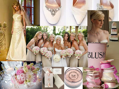 Blush and Champagne Wedding Inspiration Board