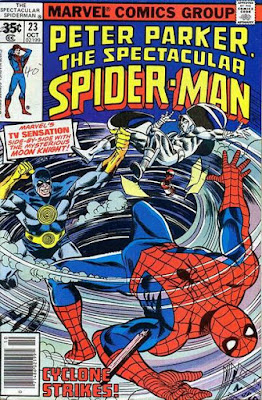 Spectacular Spider-Man #23, the Cyclone and Moon Knight