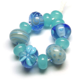 Lampwork glass beads by Laura Sparling