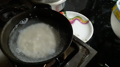 Add vari rice once the water comes to boil