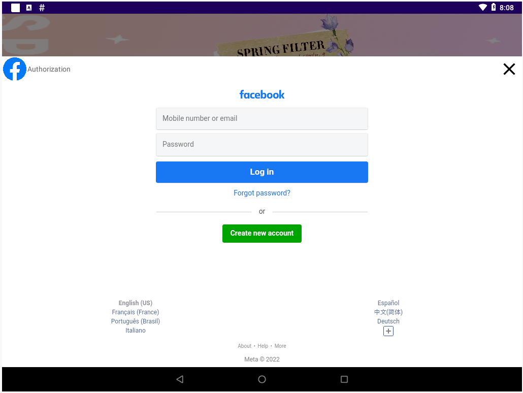 Login Facebook seharusnya diperlukan untuk menggunakan aplikasi (Zscaler) Coper