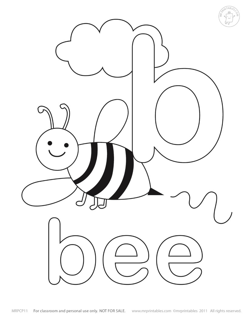Letter Coloring Pages B 9