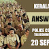 Kerala PSC | Police Constable Exam | Answer Key | 20 Sep 2022