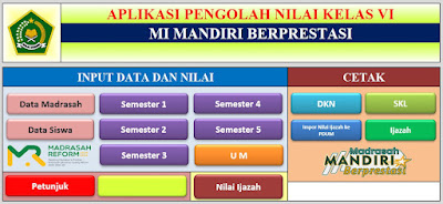 Kumpulan Aplikasi Rekap Nilai Ijazah Madrasah Format Excel Lengkap !