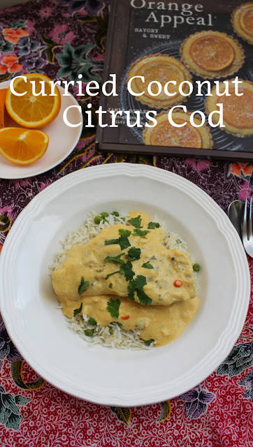 Food Lust People Love: The richness of the coconut is complemented by the addition of lime and orange juice in this beautiful curried coconut citrus cod. The tender fish is poached in the flavorful sauce. Make it as spicy or as mild as you like.