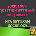 SOCIOLOGY SOLVE QUESTIONS