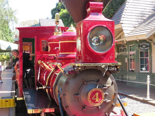 Disneyland Railroad Train in New Orleans Square Station