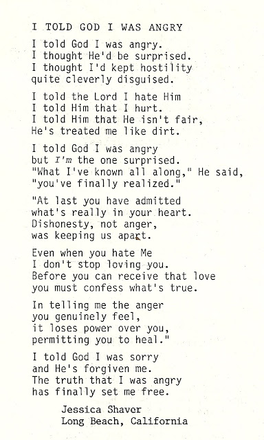 POEM: I Told God I was Angry