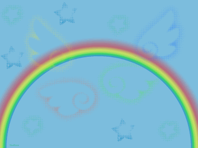 Wallpaper infantil arco iris 