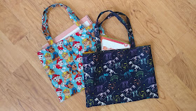 Quick and easy lined tote bags for boys