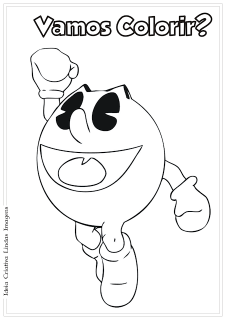 Pacman desenho para colorir